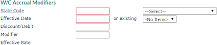 W/C Accrual Modifiers form